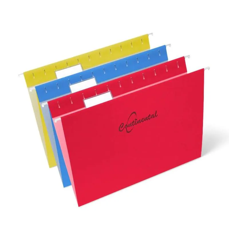 Continental Hanging File Folders Letter Sized 25pk Assorted