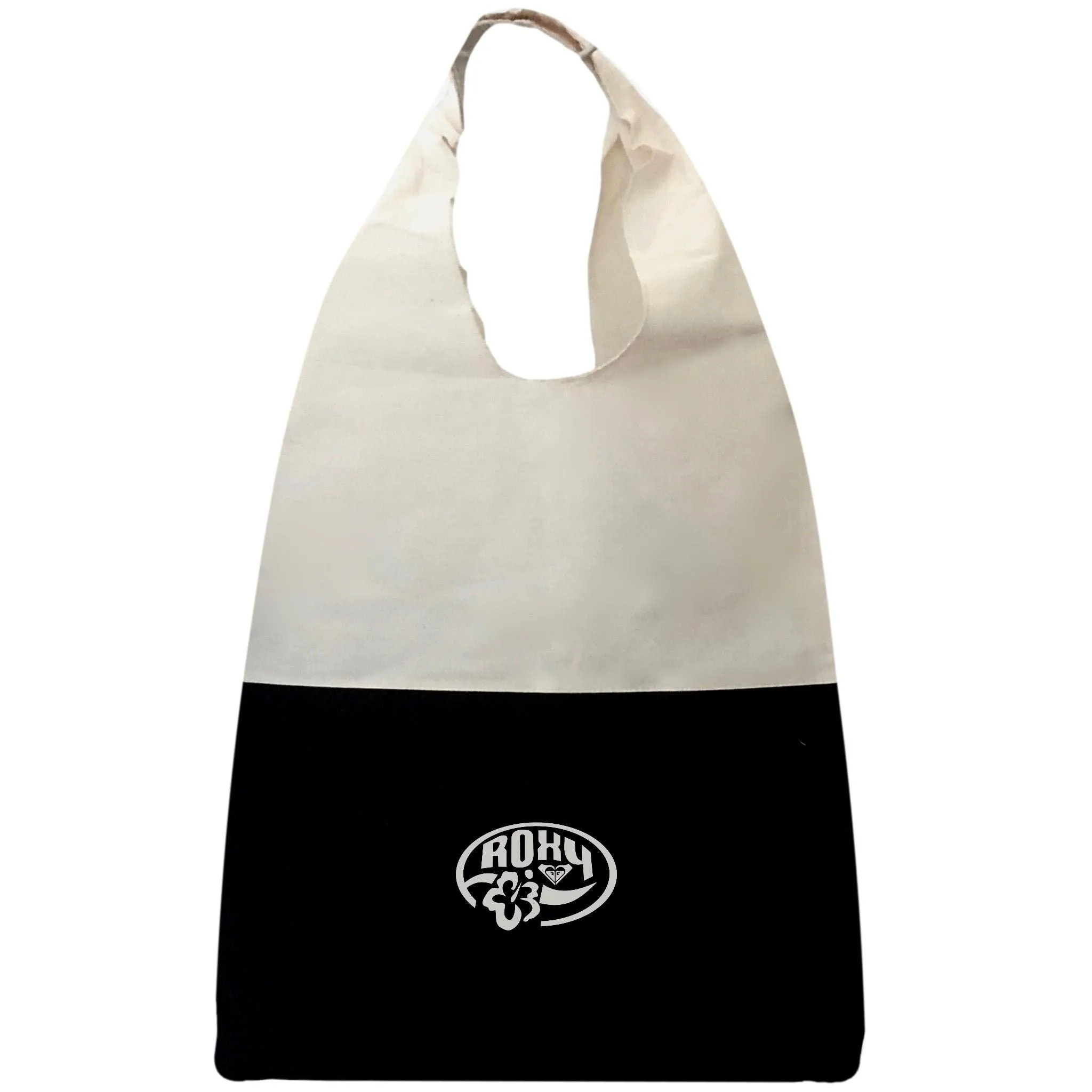 CUSTOM Natural Cotton Two Tone Tote Bag