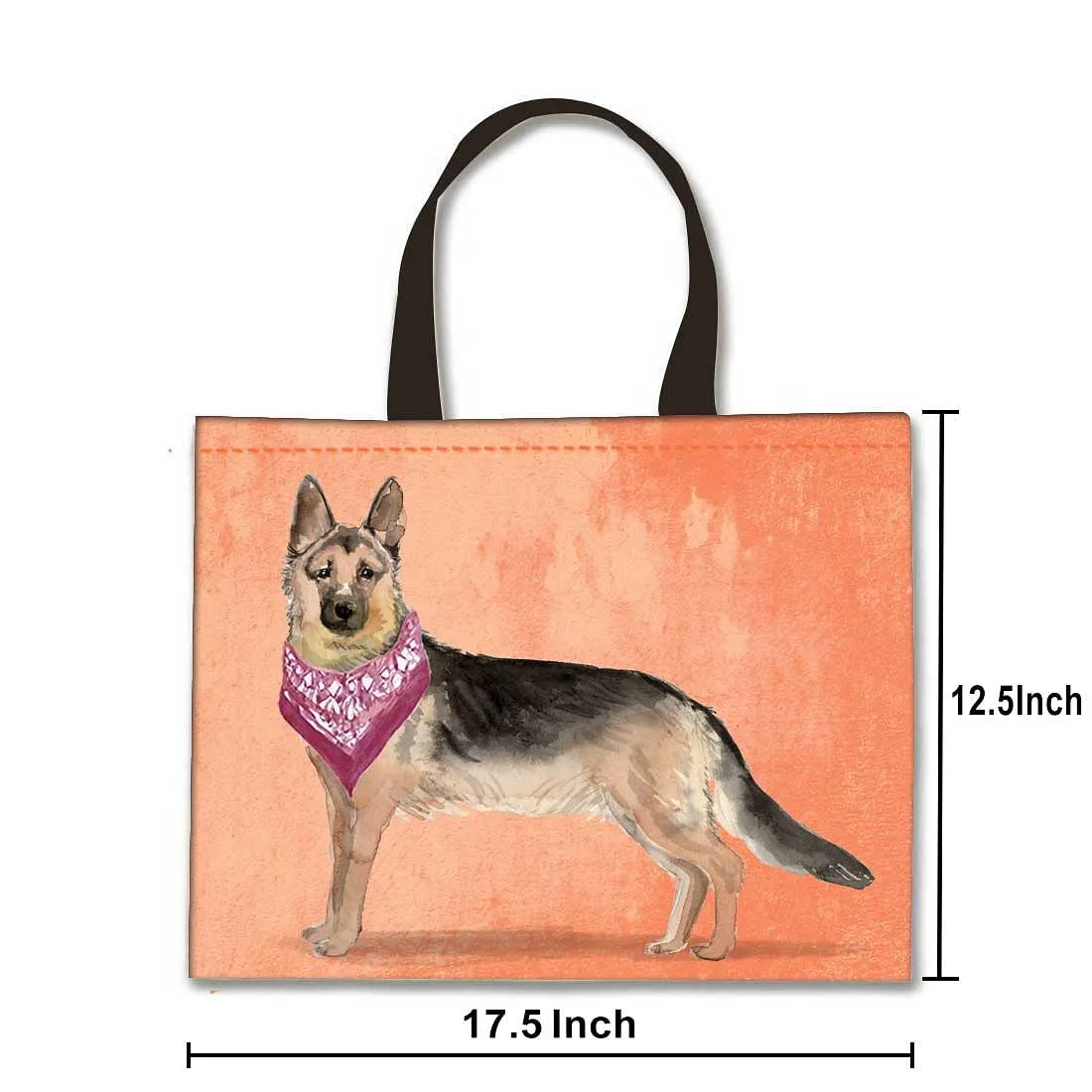 Designer Tote Bag With Zip Beach Gym Travel Bags -  Cute Dog