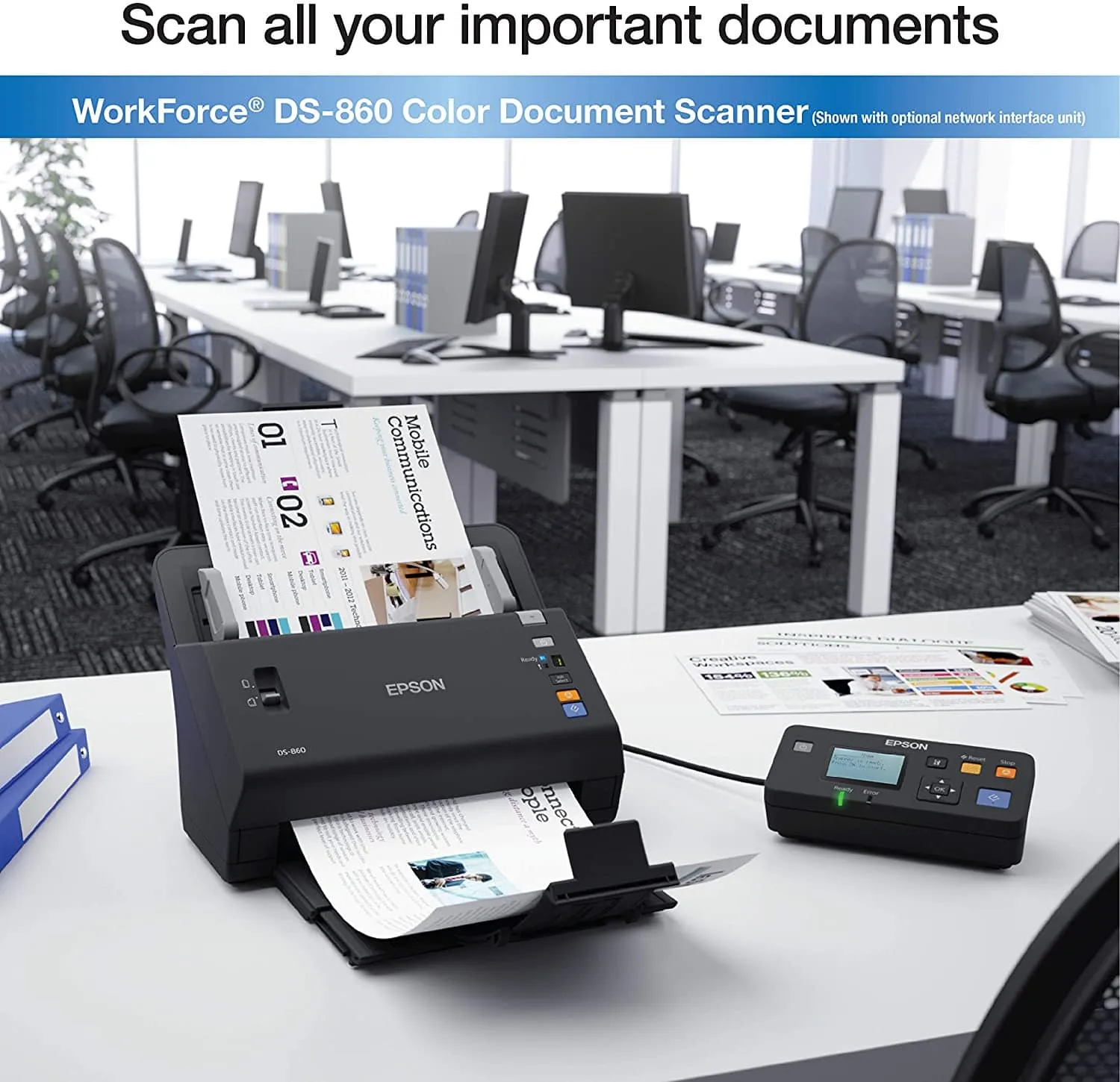 Epson WorkForce DS-860 Color Document Scanner - Certified Refurbished