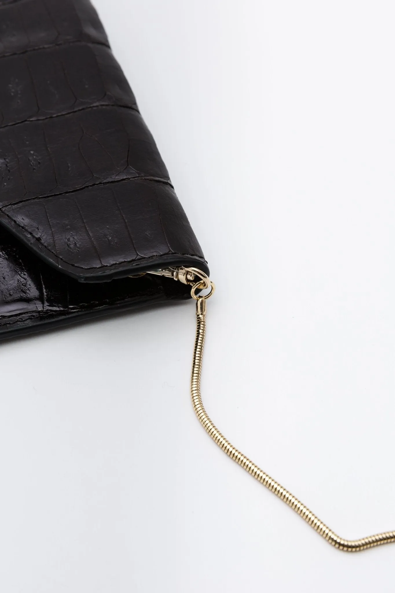 FERA CAIMAN LEATHER ENVELOPE BAG