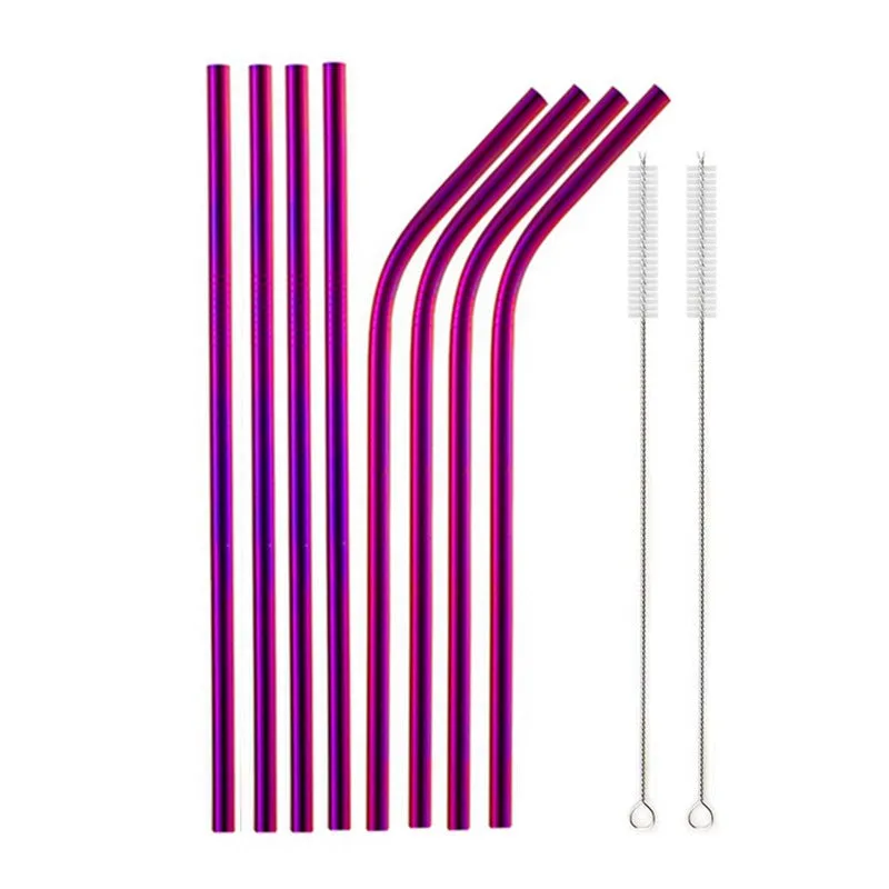 Food Grade 304 Stainless Steel Color Metal Straws