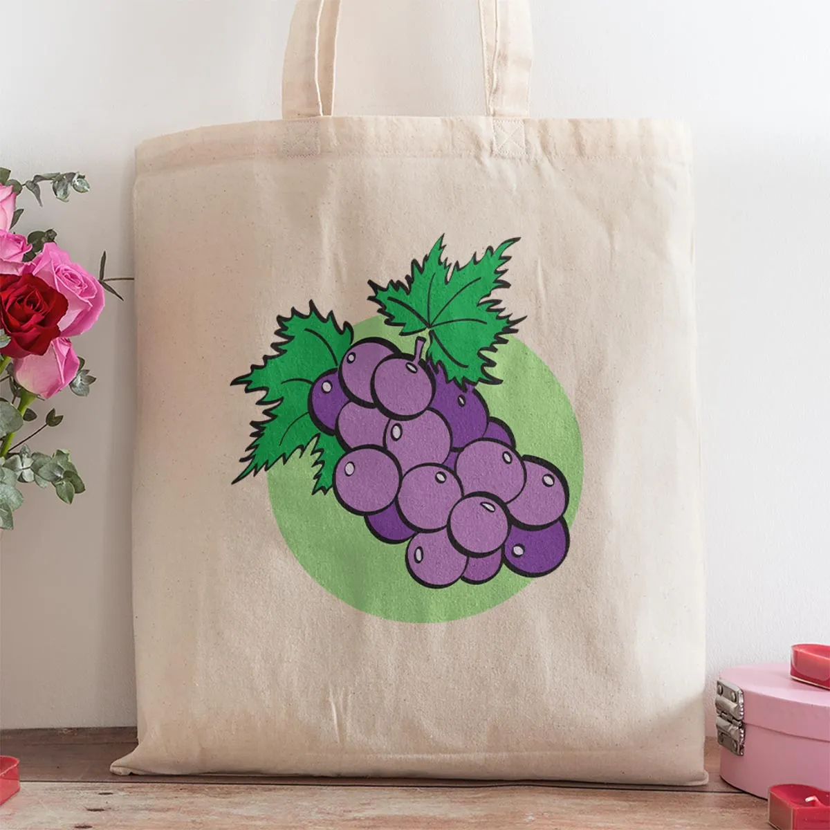 Fruit Fiesta Large Canvas Grocery Tote Market Totes