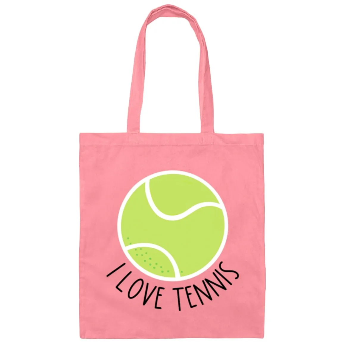 I Love Tennis Canvas Tote Bag