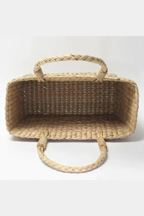 Kauna Grass Peacock Shopping Basket