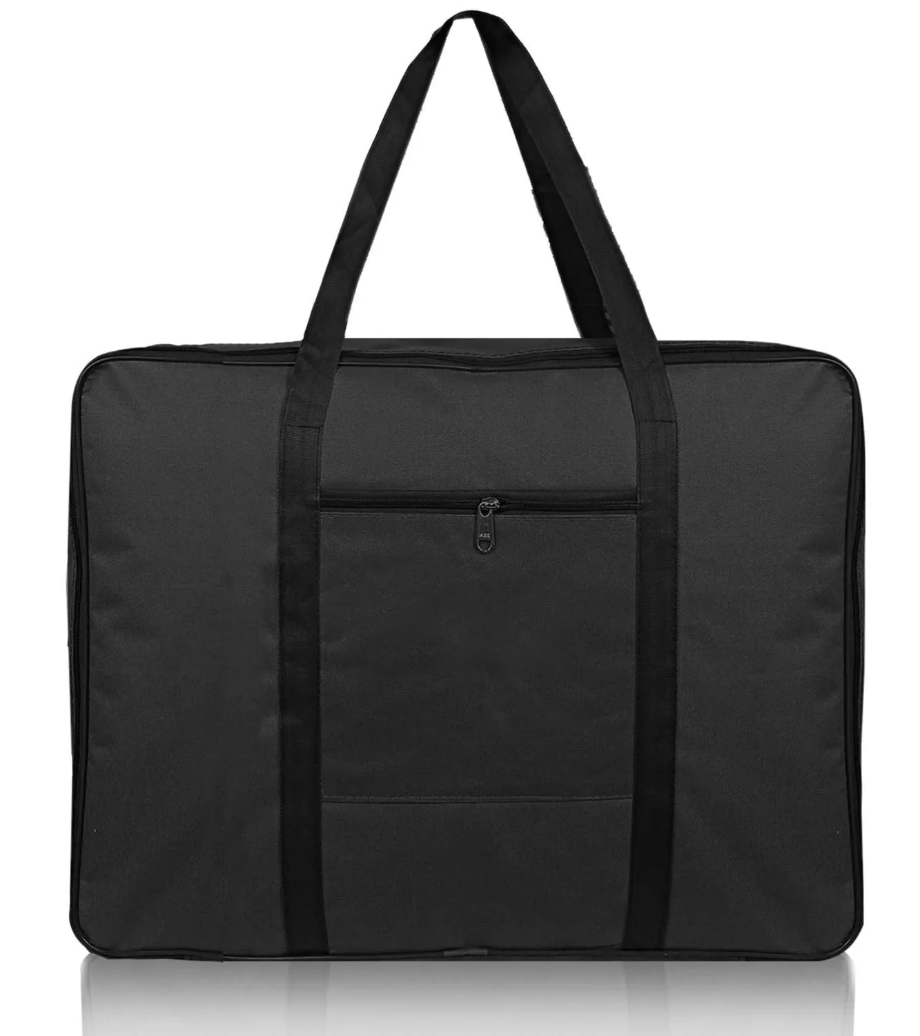 Kuber Industries Small Size Foldable Travel Duffle Bag, Underbed Storage Bag (Black & Grey)-Pack of 2