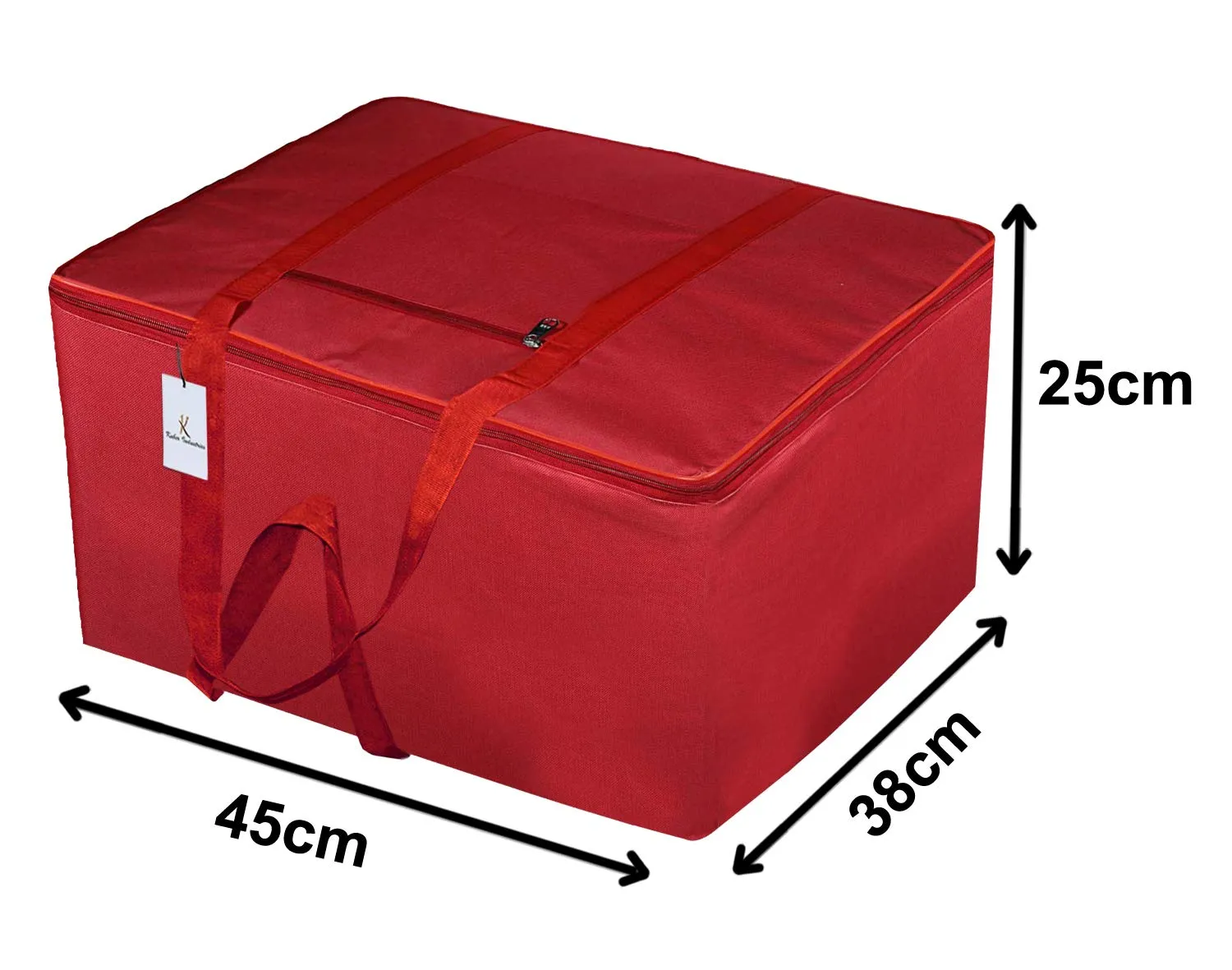 Kuber Industries Small Size Foldable Travel Duffle Bag, Underbed Storage Bag (Red & Royal Blue)-Pack of 2