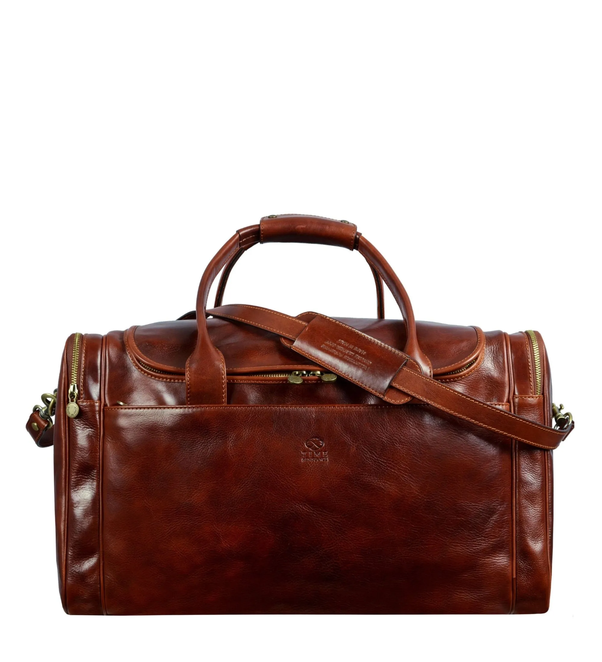 Large Italian Leather Duffel Bag - The Hitchhikers Guide to the Galaxy