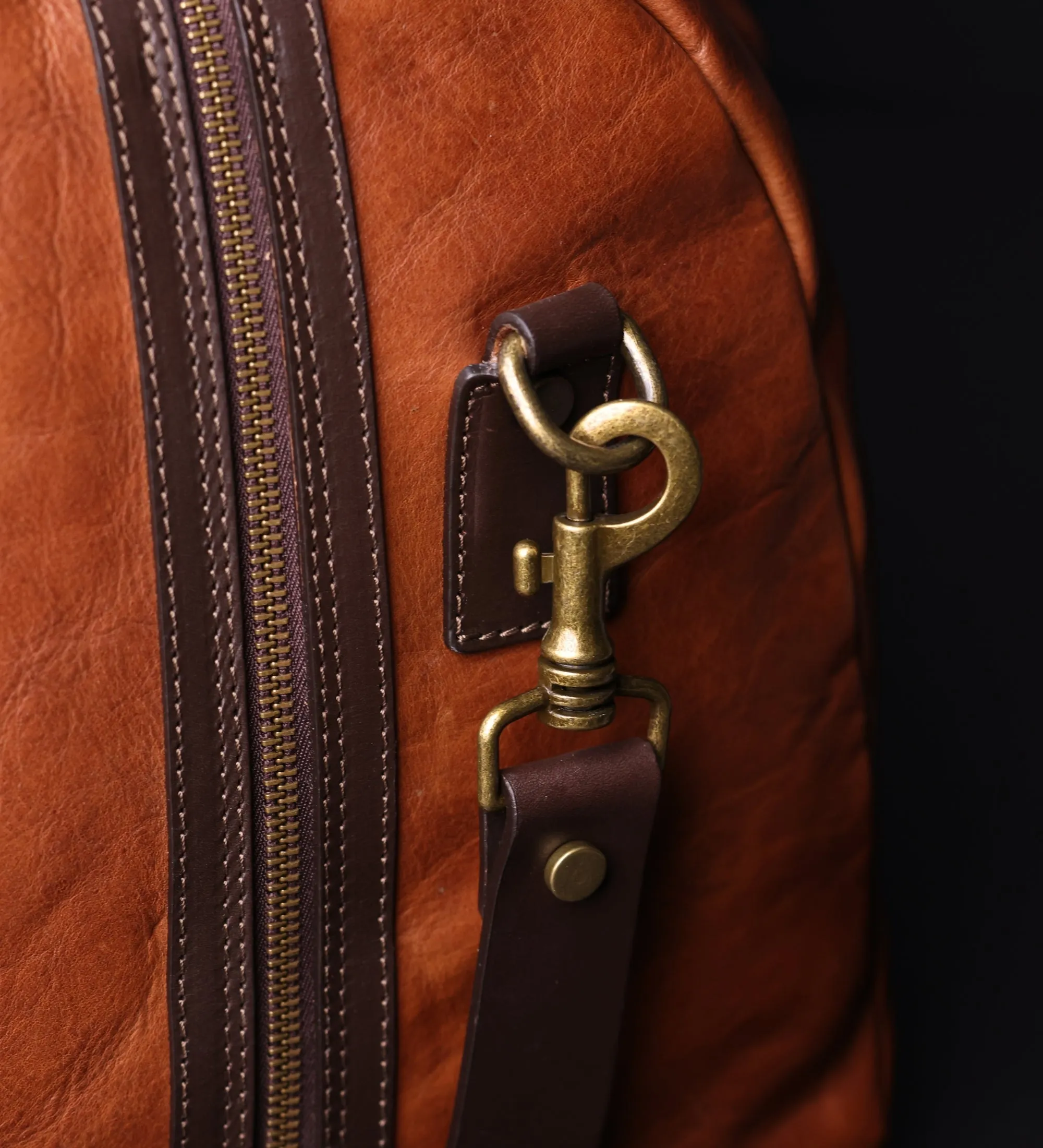 Leather Duffel Bag for Women - The Day of The Locust