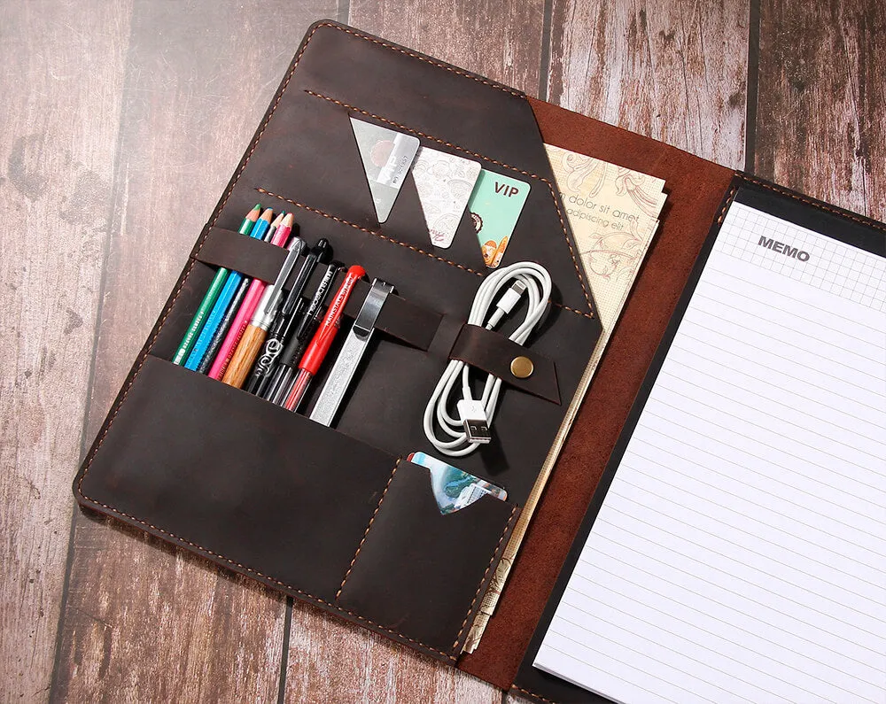 Leather Notepad Holder for A4 Legal Pad Writing Pads