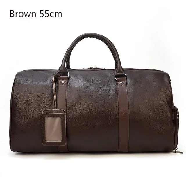 Men's Medium Leather Travel Duffel Bag