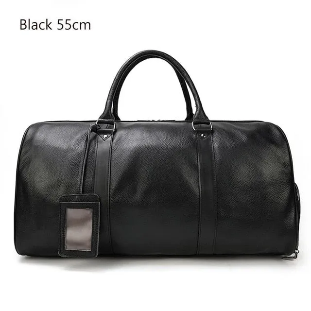 Men's Medium Leather Travel Duffel Bag