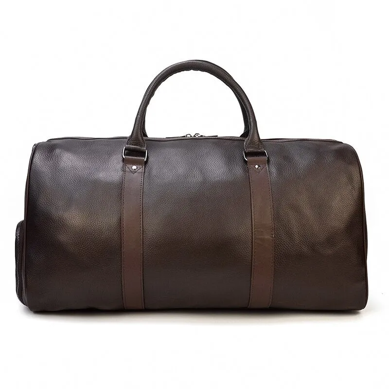 Men's Medium Leather Travel Duffel Bag