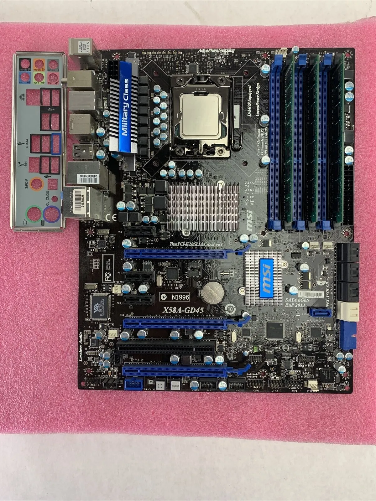 MSI X58A-GD45 Motherboard Intel Core i7-930 2.8GHz 16GB RAM w/Shield