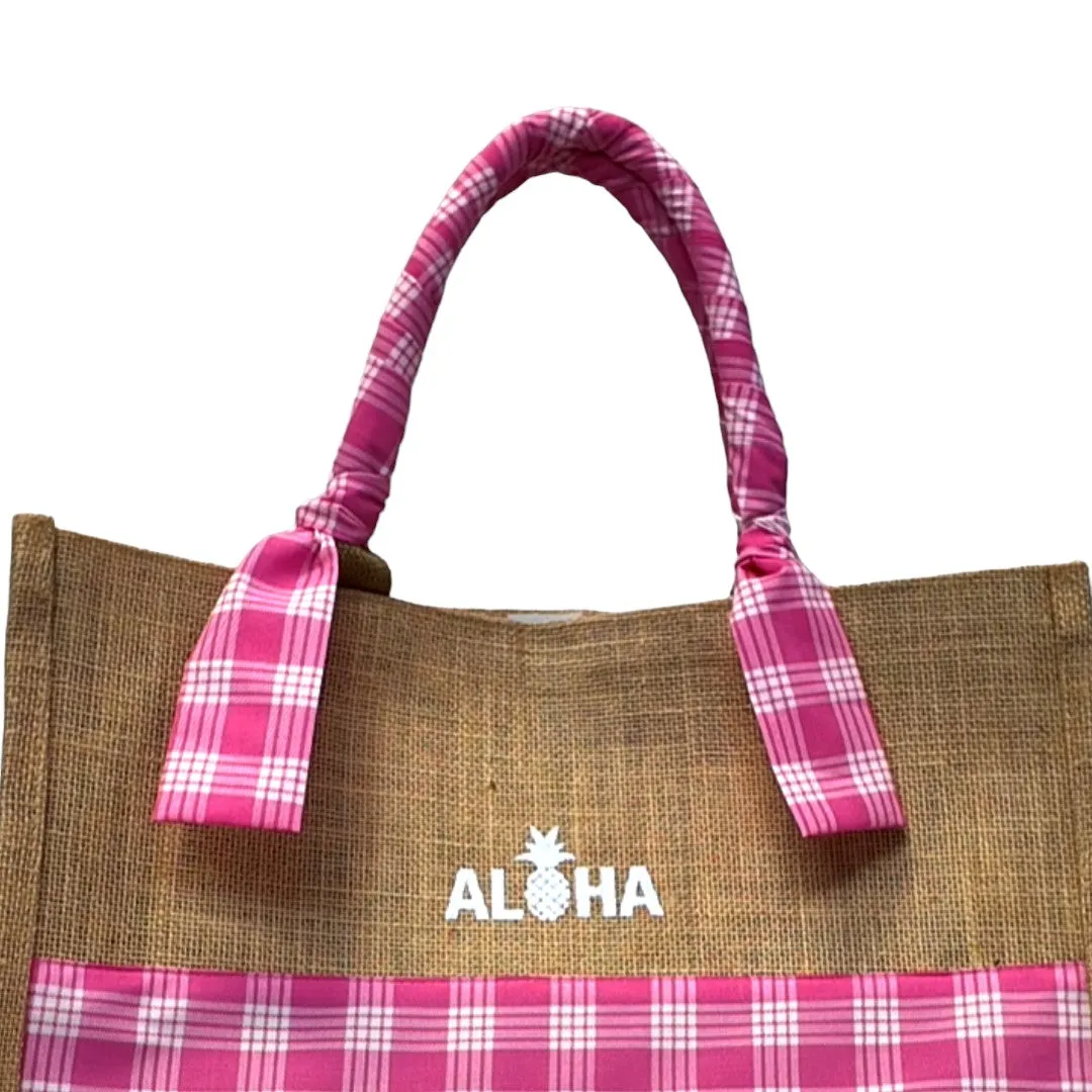 Palaka & Burlap Tote Bag （L）