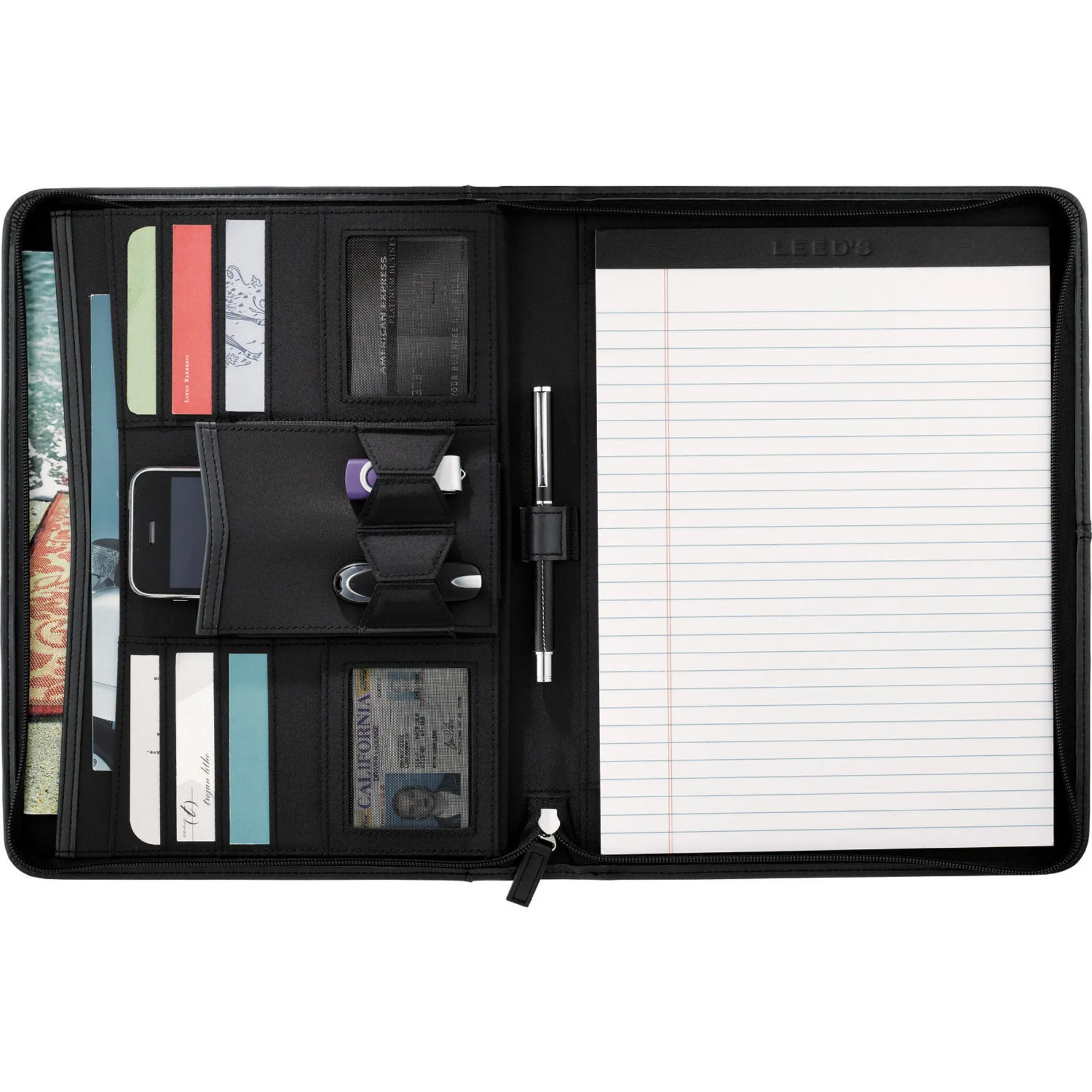 Pedova Zippered Padfolio 0770 Black