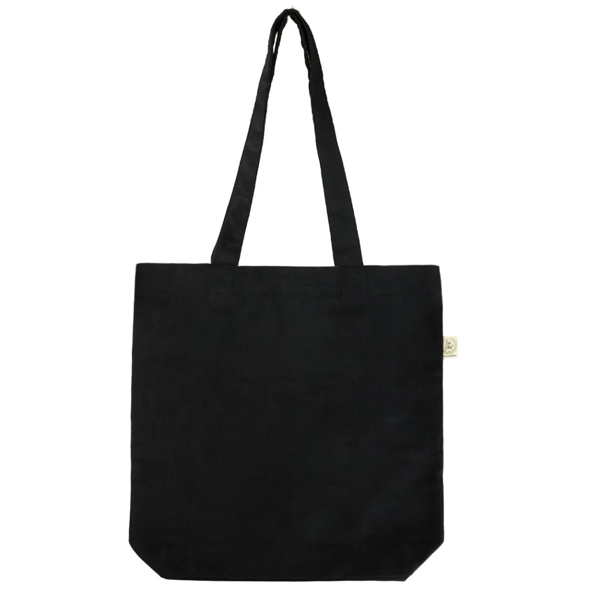 Premium Cotton Canvas Tote Bag- Half Mandala Black