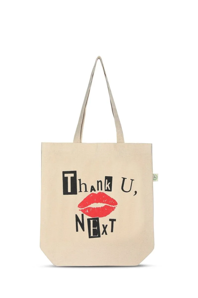 Premium Cotton Canvas Tote Bag- Thank You White