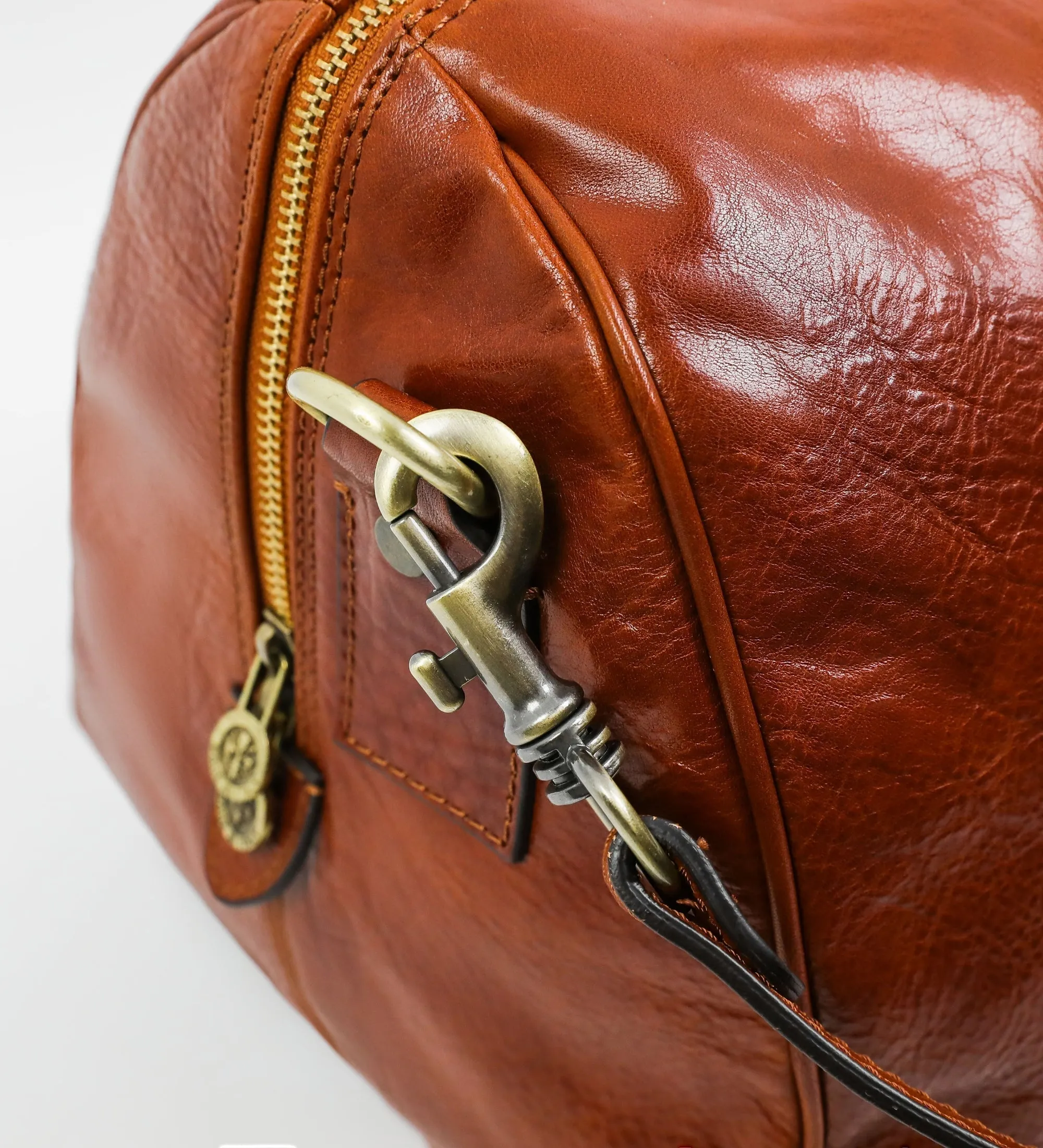 Small Leather Overnight Bag Duffel Bag - The Ambassadors