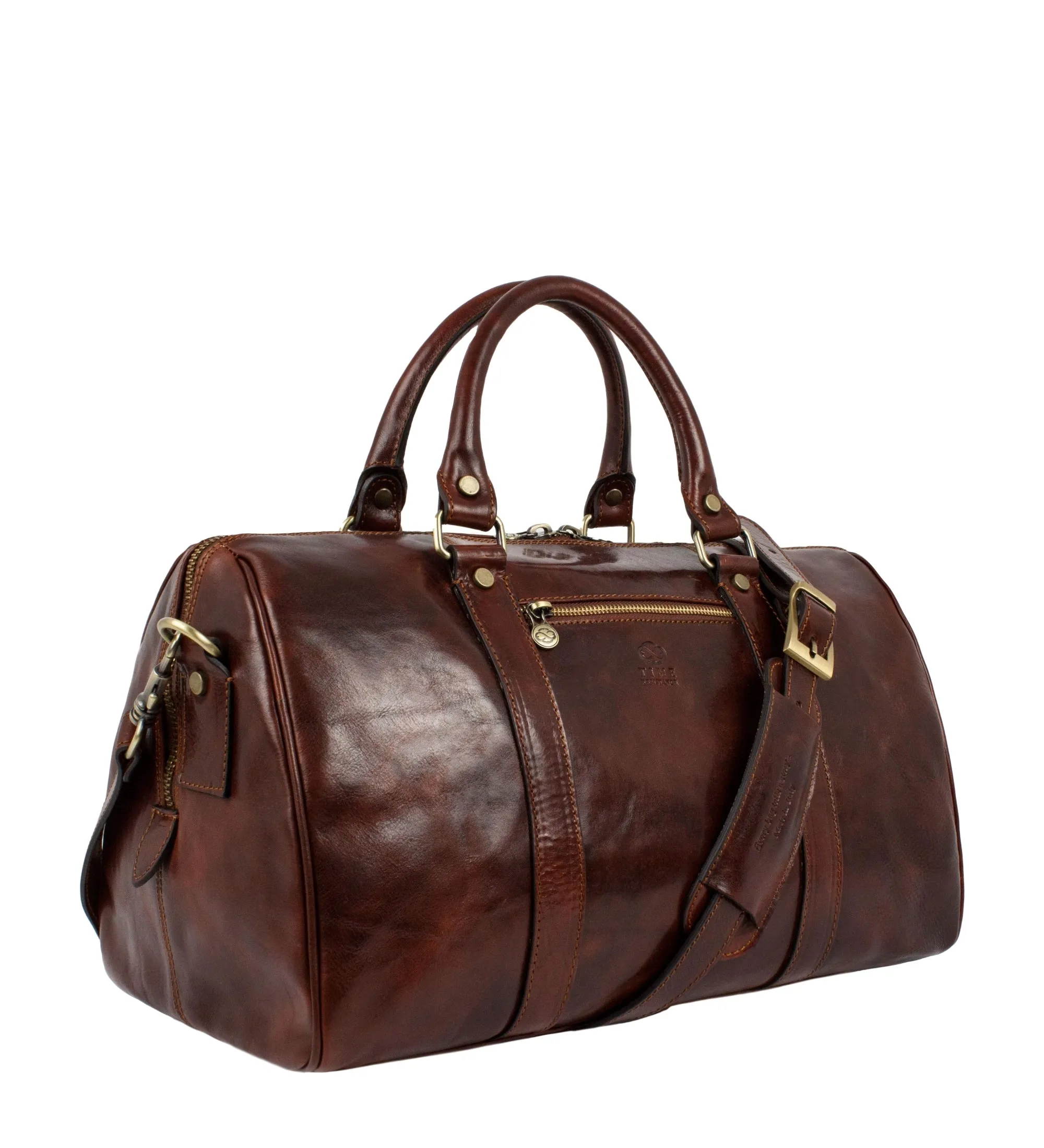 Small Leather Overnight Bag Duffel Bag - The Ambassadors