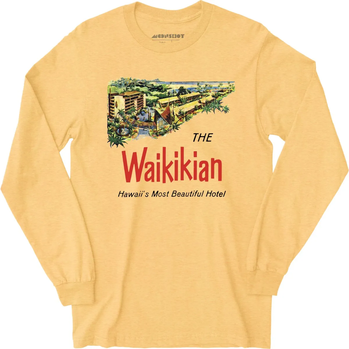 The Waikikian - Waikiki, HI - Vintage Hotel - Long Sleeve T-Shirt