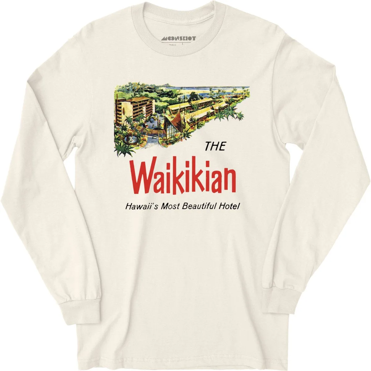 The Waikikian - Waikiki, HI - Vintage Hotel - Long Sleeve T-Shirt