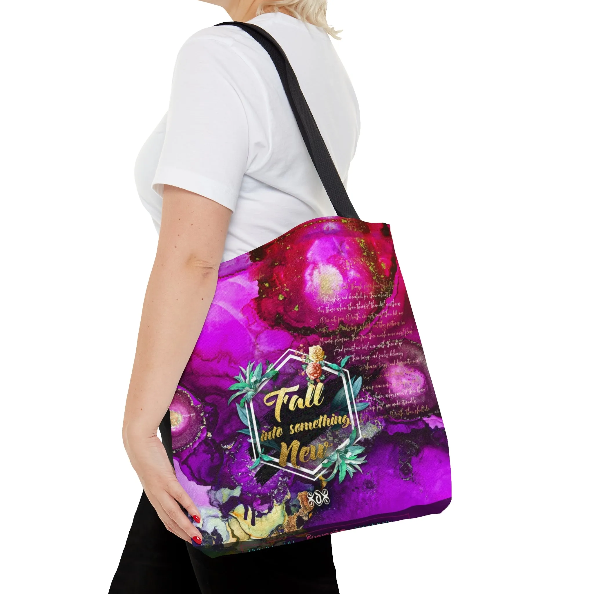 Violet Floral Print Bag Embrace Spring Vibes Shop Floral Print Tote Bag Fuchsia Canvas Handbag | FSN03