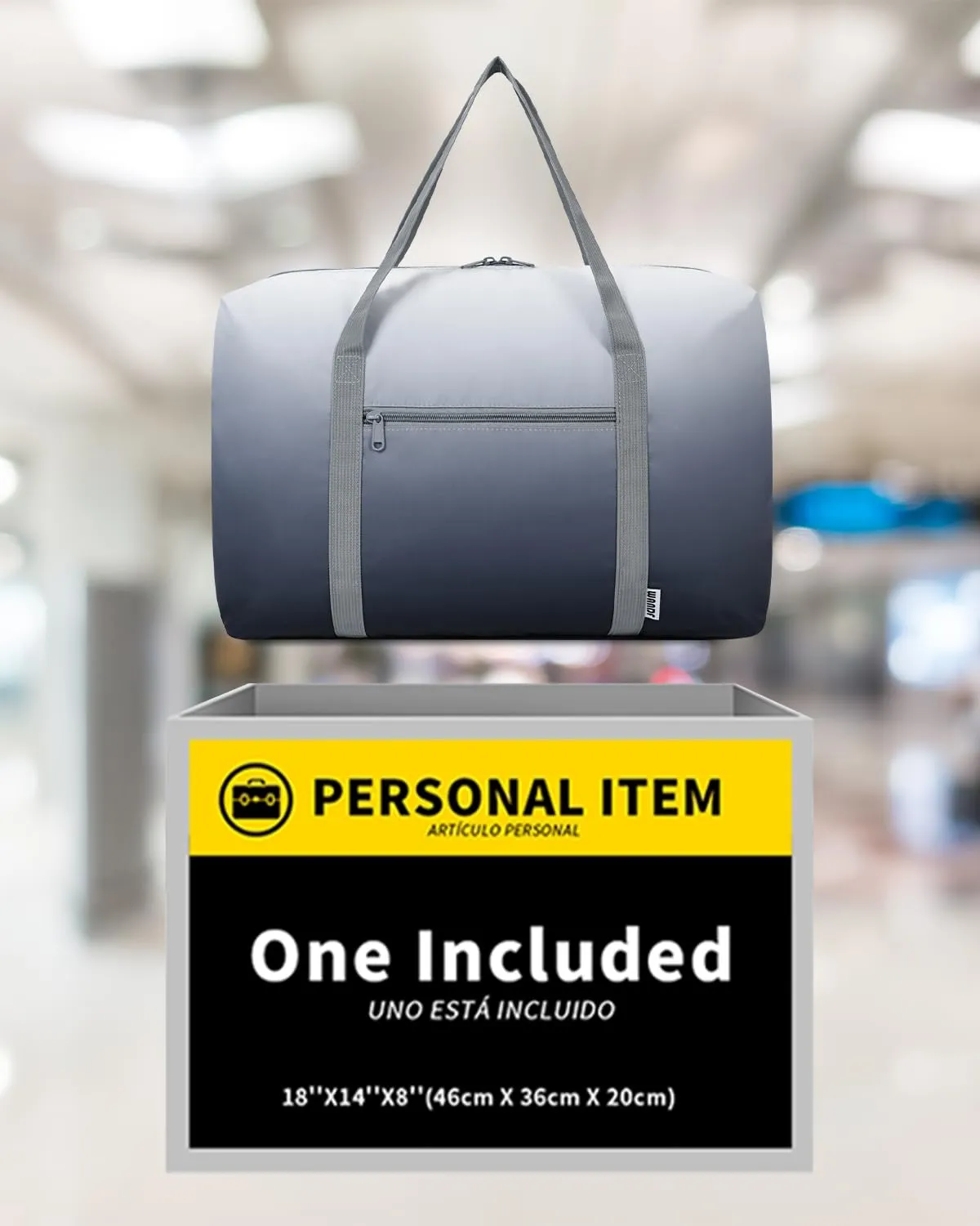 WANDF Personal Item Bag 25L Tote Duffel Bag for Spirit Airlines